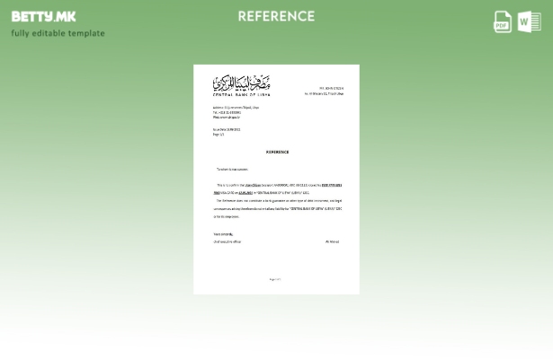Референтен шаблон за затворање на централната банка на Либија во модерен стил